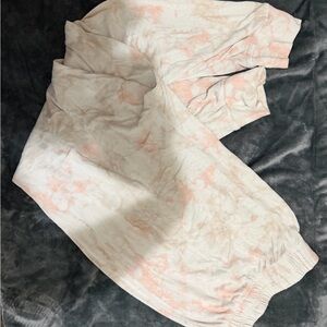Old Navy Pink and White Tie-Dye Joggers